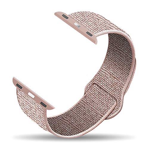 tovelo Sport Loop Band Compatible with Apple Watch 38mm 40mm, Lightweight Breathable Nylon Replacement Band Compatible with iWatch Series 5/4/3/2/1, Sport, Edition-Rose Pink