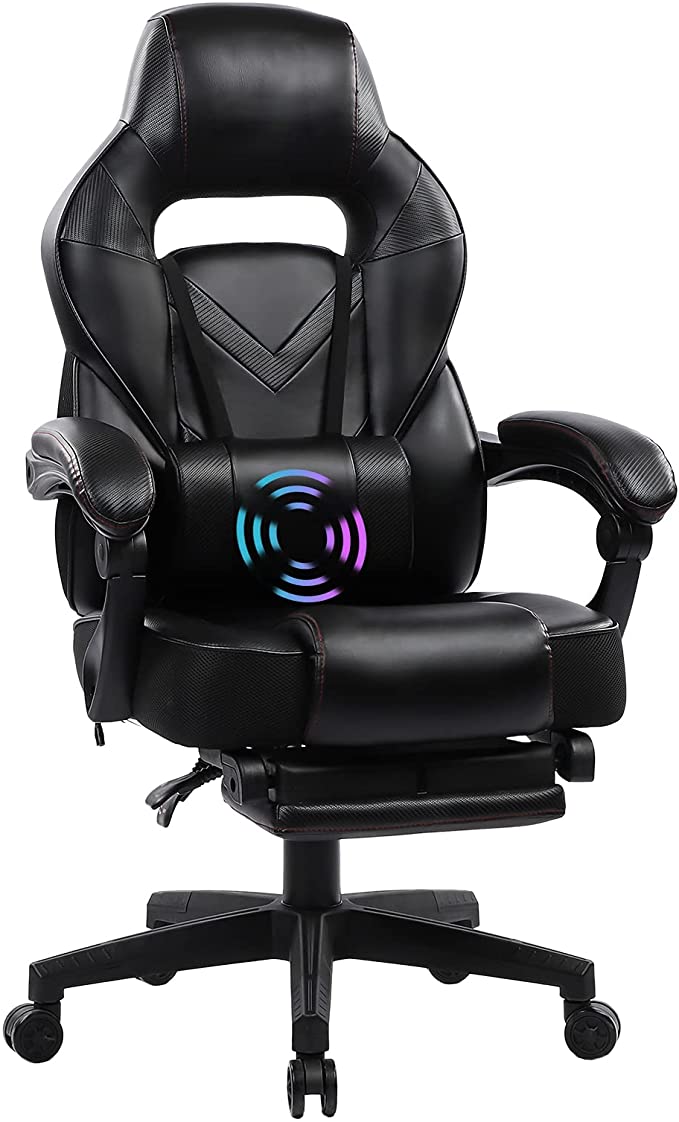 HEALGEN Gaming Chair with Massage Lumbar Support