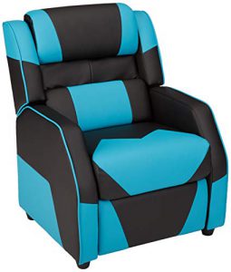 amazon basics kidsyouth gaming recliner with headrest and back pillow 3