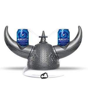 blksmith viking drinking helmet funny sports cap fits 16 24 head silver 1
