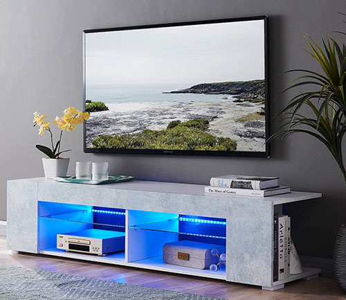 Generic Entertainment Center LED TV Stand with LED Lights
