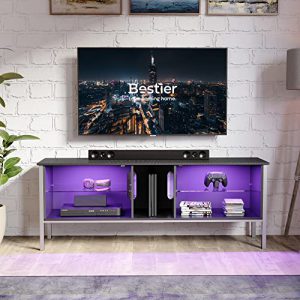 bestier entertainment center led tv stand for 70 inch tv gaming tv stand