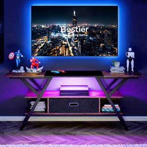 bestier led tv stand for bedroom gaming tv stand for 55 inch tv gaming
