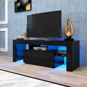 ssline glossy led tv stand with 16 colors rgb led lightsmodern media storage
