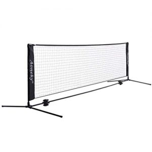 aoneky mini portable tennis net for driveway kids soccer tennis net for