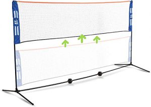 hit mit adjustable height portable badminton net set competition multi