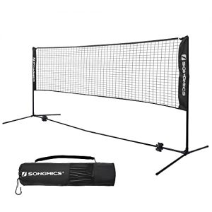 songmics badminton net set portable sports set for badminton tennis kids